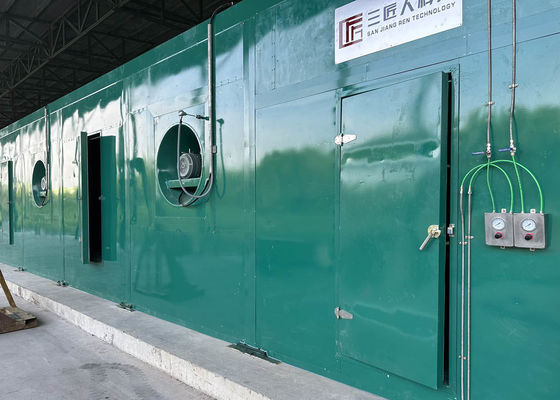 Stainless Steel Belt Continuous Tunnel Dryer Single Layer For Wet Plastic Dregs